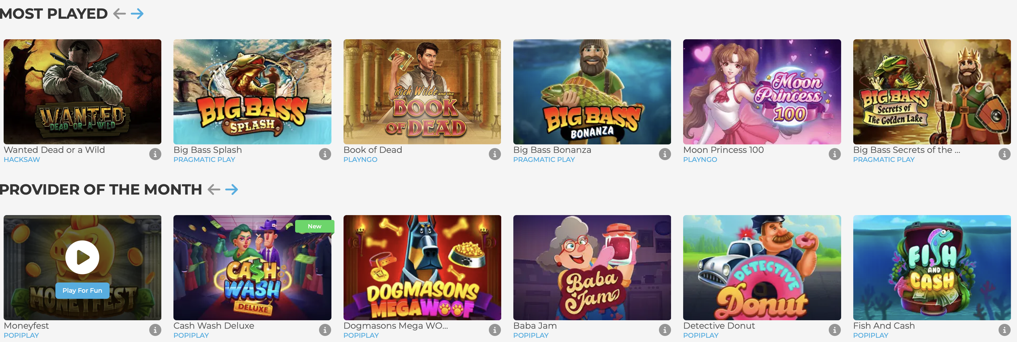 Spelautomater på Wolfy Casino